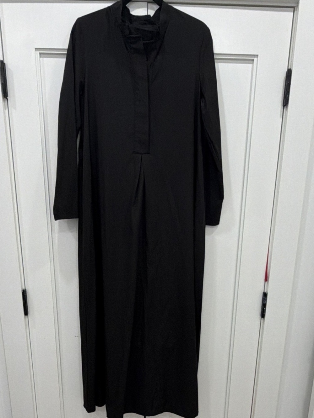 SHEIN Women's Jumpsuit M Black Mock Neck Long Sleeve Wide-Leg w/ Pockets